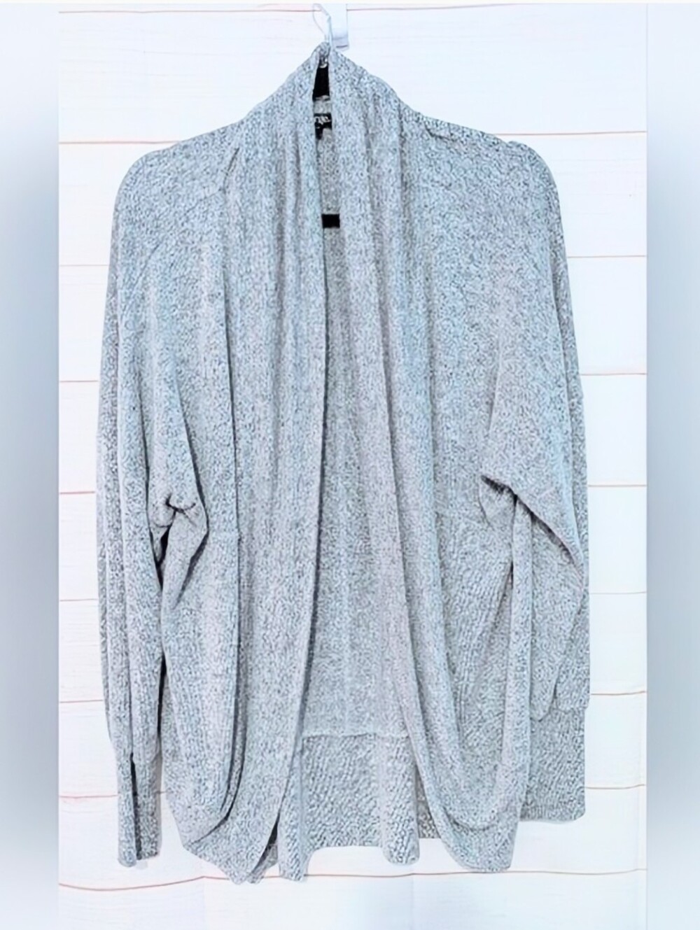 Guc George Light Gray 🩶 Heathered Drape cocoon Cardigan Size Large